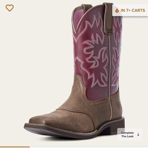 Ariat Women's Brown and Pink Western Boots